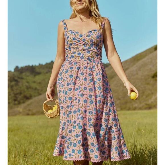 Eddy Dresses & Skirts - Eddy Floral Carolyn Wrap Top 8 Sandy Flare Hem Skirt 6 Set Cottagecore NEW $415